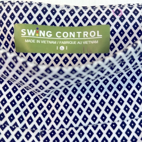 NWOT Women’s Swing Control Black & White Diamond Print Golf Ankle Pants Size 6 - Picture 5 of 9